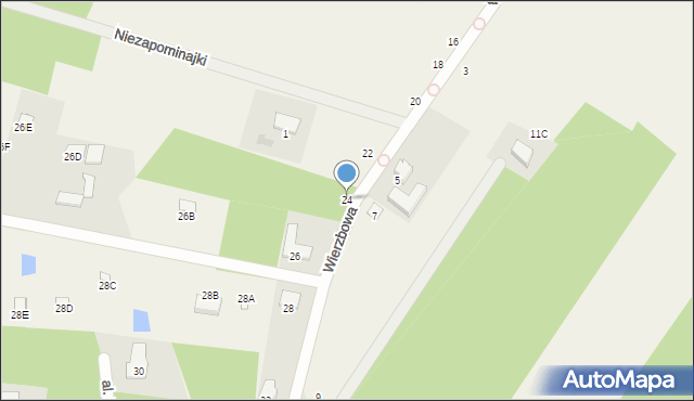 Lipowo, Wierzbowa, 24, mapa Lipowo