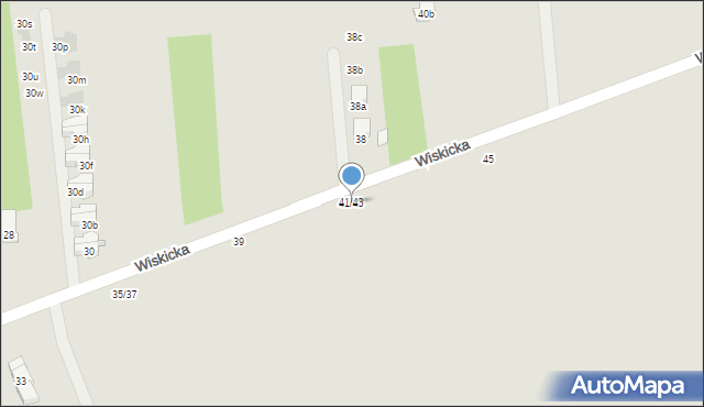 Łódź, Wiskicka, 41/43, mapa Łodzi