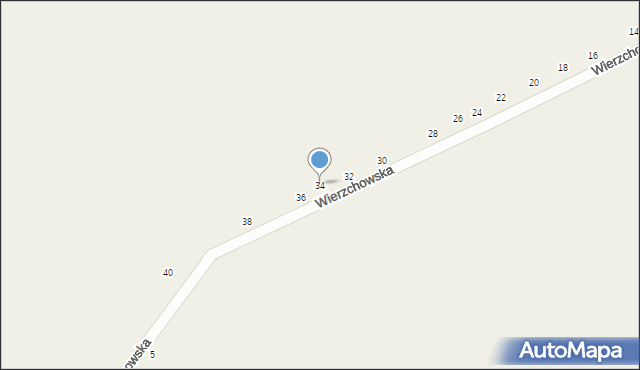 Łomazy, Wierzchowska, 34, mapa Łomazy