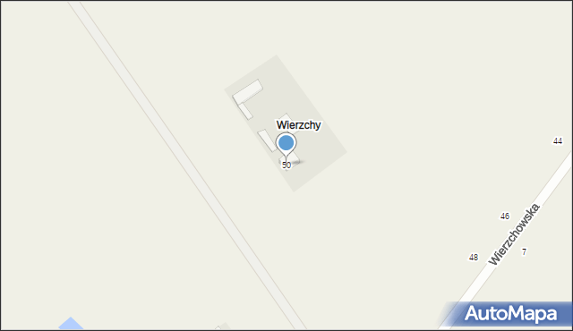 Łomazy, Wierzchowska, 50, mapa Łomazy