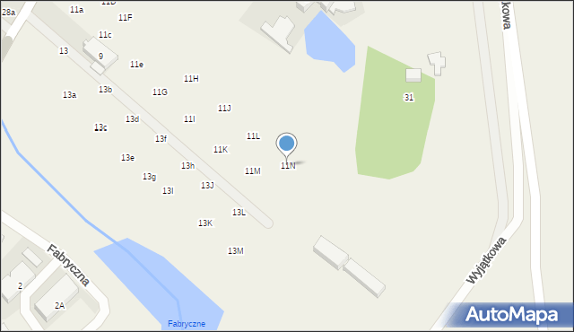 Łomianki Dolne, Wiślana, 11N, mapa Łomianki Dolne