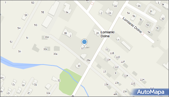 Łomianki Dolne, Wiślana, 28, mapa Łomianki Dolne