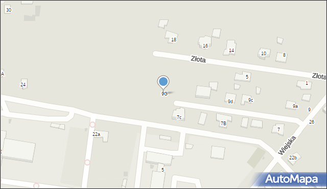 Łosice, Wiejska, 9G, mapa Łosice