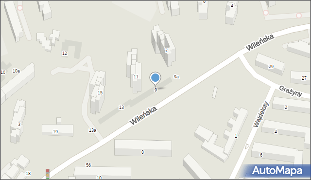 Lublin, Wileńska, 9, mapa Lublina