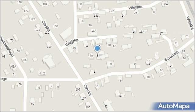 Lubliniec, Wiejska, 8, mapa Lubliniec