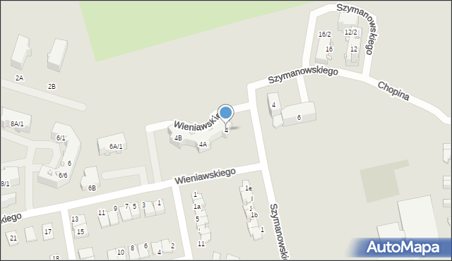 Lubliniec, Wieniawskiego Henryka, 4, mapa Lubliniec