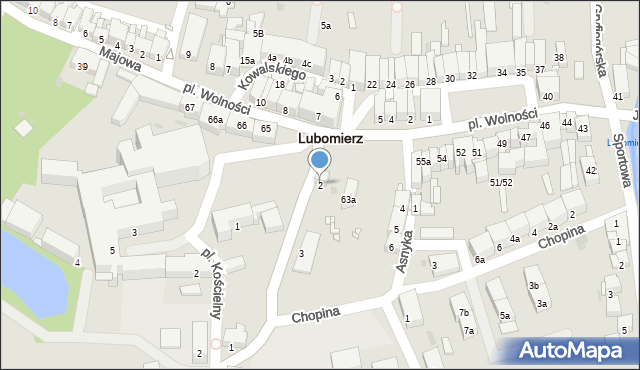 Lubomierz, Wietora Hieronima, 2, mapa Lubomierz