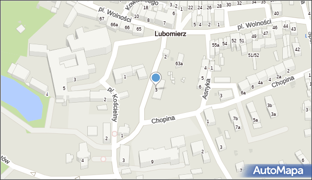 Lubomierz, Wietora Hieronima, 3, mapa Lubomierz