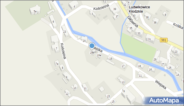 Ludwikowice Kłodzkie, Wiejska, 19b, mapa Ludwikowice Kłodzkie