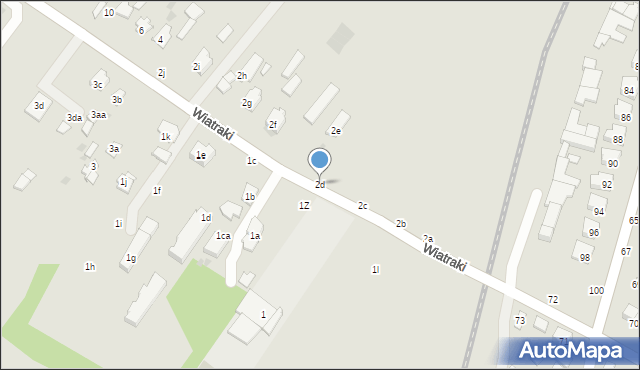 Łuków, Wiatraki, 2d, mapa Łuków