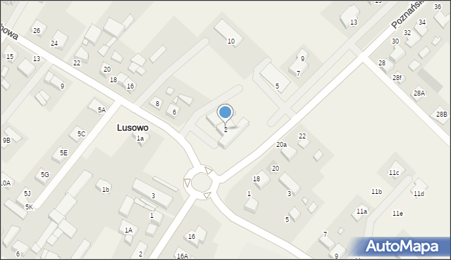 Lusowo, Wierzbowa, 2, mapa Lusowo