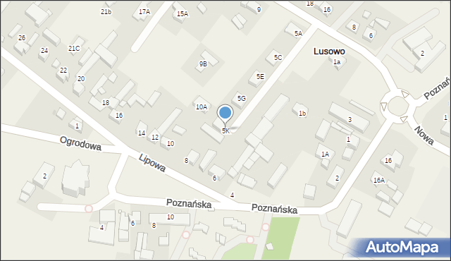 Lusowo, Wierzbowa, 5K, mapa Lusowo
