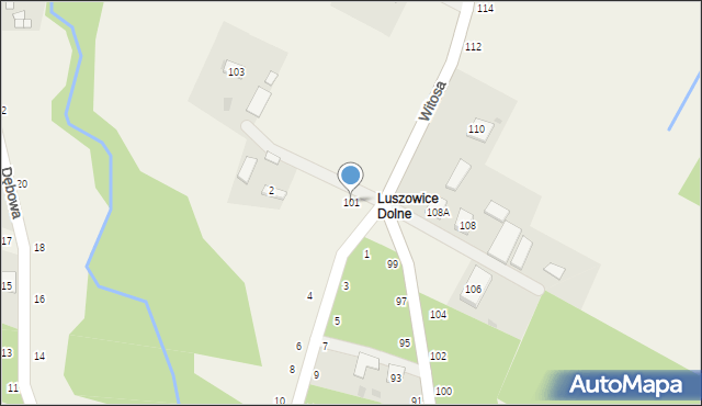 Luszowice, Witosa Wincentego, 101, mapa Luszowice