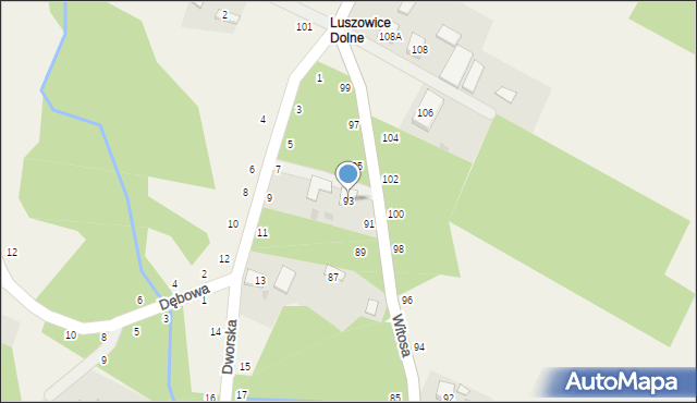 Luszowice, Witosa Wincentego, 93, mapa Luszowice