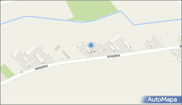 Luszyn, Wiejska, 8, mapa Luszyn