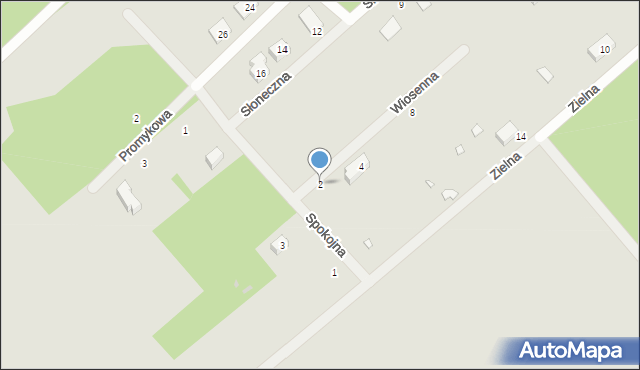 Lutomiersk, Wiosenna, 2, mapa Lutomiersk