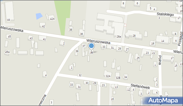 Lututów, Wieruszowska, 35, mapa Lututów