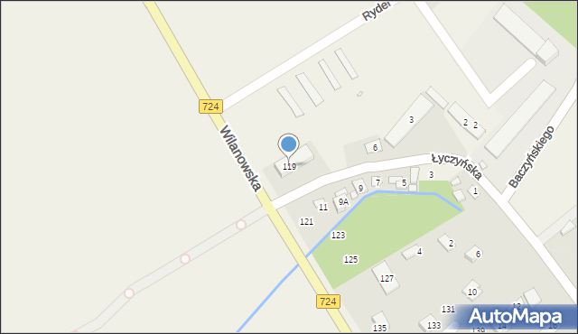 Łyczyn, Wilanowska, 119, mapa Łyczyn