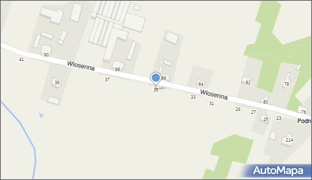 Maków-Kolonia, Wiosenna, 35, mapa Maków-Kolonia