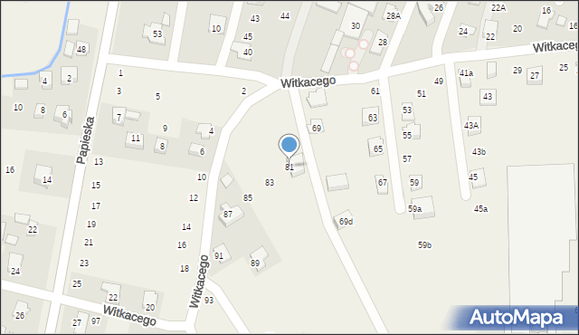 Mała Wieś, Witkacego Stanisława, 81, mapa Mała Wieś