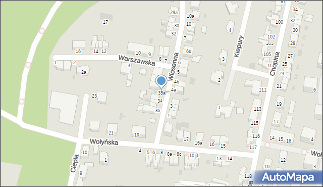 Malbork, Wiosenna, 33a, mapa Malborka