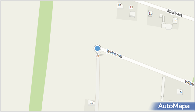 Maliszów, Wiśniowa, 13, mapa Maliszów