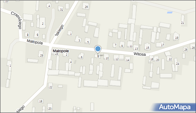 Małopole, Witosa Wincentego, 8, mapa Małopole