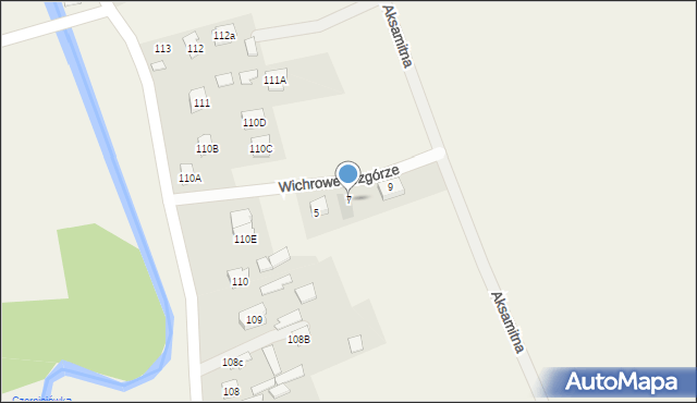 Mętów, Wichrowe Wzgórze, 7, mapa Mętów