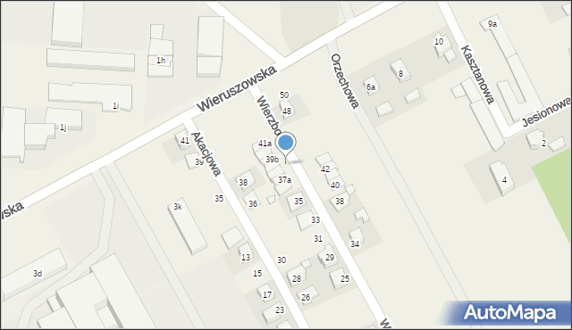 Mianowice, Wierzbowa, 39a, mapa Mianowice