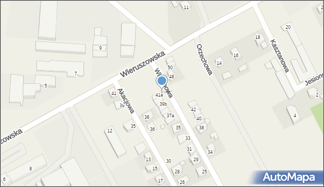 Mianowice, Wierzbowa, 41a, mapa Mianowice