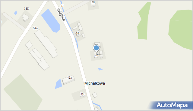 Michałkowa, Wiejska, 40, mapa Michałkowa