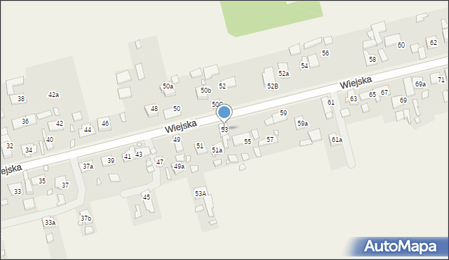 Miedziana, Wiejska, 53, mapa Miedziana