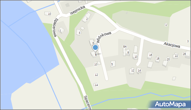 Międzybrodzie Żywieckie, Widokowa, 8, mapa Międzybrodzie Żywieckie