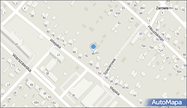 Międzyrzec Podlaski, Wiejska, 60, mapa Międzyrzec Podlaski