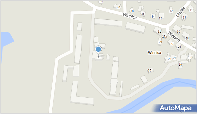 Międzyrzecz, Winnica, 33, mapa Międzyrzecz