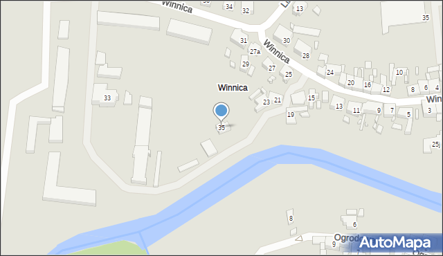 Międzyrzecz, Winnica, 35, mapa Międzyrzecz