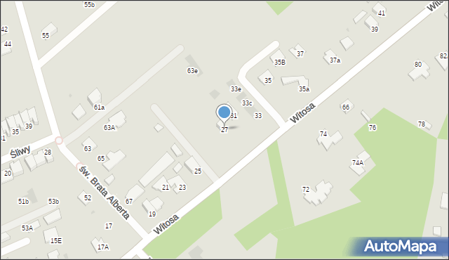 Mielec, Witosa Wincentego, 27, mapa Mielca