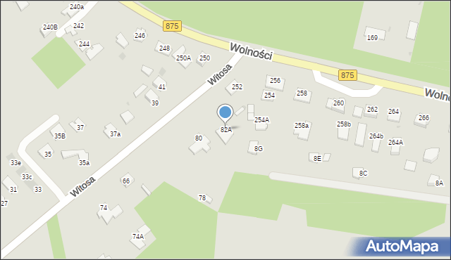 Mielec, Witosa Wincentego, 82A, mapa Mielca