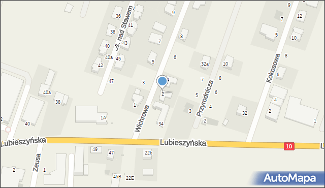 Mierzyn, Wichrowa, 2, mapa Mierzyn