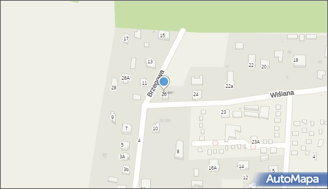 Mikoszewo, Wiślana, 26, mapa Mikoszewo