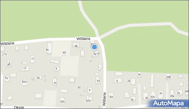 Mikoszewo, Wiślana, 7A, mapa Mikoszewo