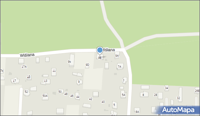 Mikoszewo, Wiślana, 9E, mapa Mikoszewo