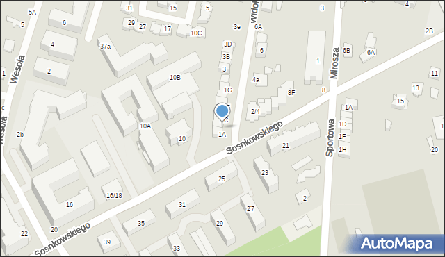 Mińsk Mazowiecki, Widok, 1B, mapa Mińsk Mazowiecki