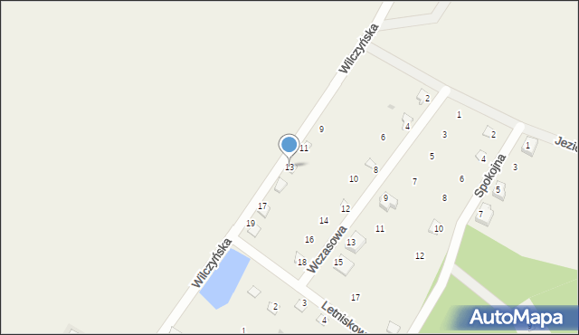 Mlecze, Wilczyńska, 13, mapa Mlecze