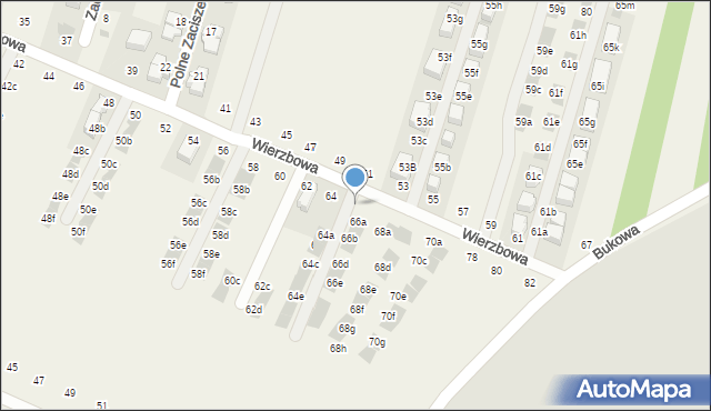 Modlnica, Wierzbowa, 68, mapa Modlnica