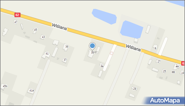 Modzerowo, Wiślana, 33, mapa Modzerowo