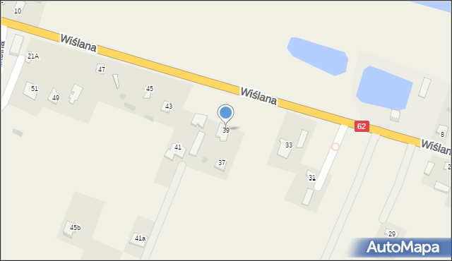 Modzerowo, Wiślana, 39, mapa Modzerowo