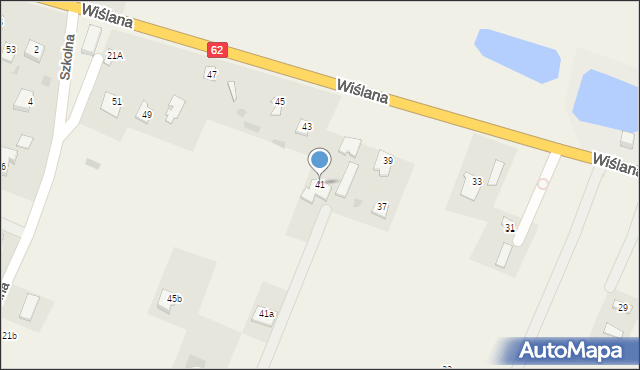 Modzerowo, Wiślana, 41, mapa Modzerowo