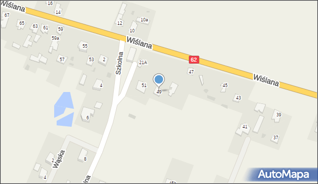 Modzerowo, Wiślana, 49, mapa Modzerowo