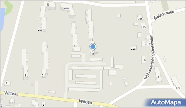 Mogilno, Witosa Wincentego, 9a, mapa Mogilno